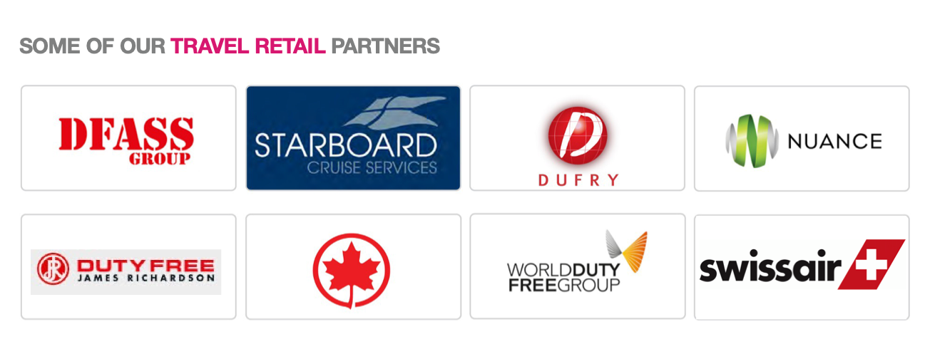 Travel retail partner logos